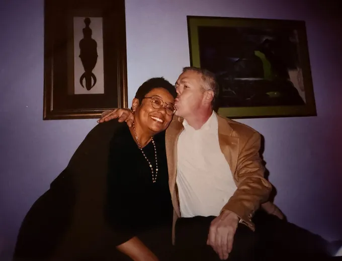 Tony kissing Barbara on the cheek