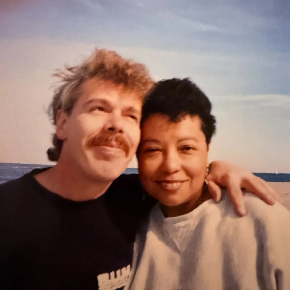 Tony and Barb together at the beach