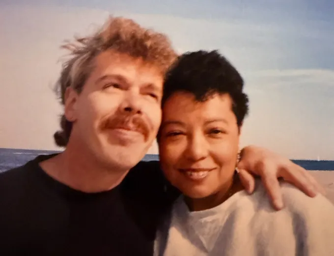 Tony and Barb together at the beach